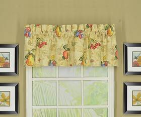 Todays Curtain Ca1068k-kc Orchard Kitchen Sailcloth Valance 12-inch Sand 56w X 12l