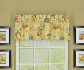 Ca1068k-kc Todays Curtain Orchard Kitchen Sailcloth Valance 12-inch Sand 56w X 12l
