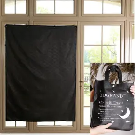 Togrand 165436614802 Temporary Portable Blinds Blackout Curtain Shade Adjustable Size With Suction