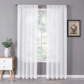 Tollpiz 704078818399 Sheer Curtains Linen Textured Bedroom Curtain Sheers Light Filtering