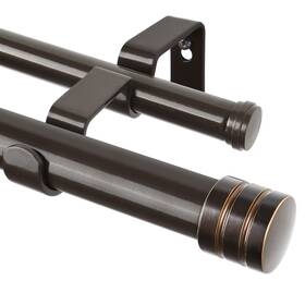Tonial Tn-100100065usf3 Tonial1 Inch Double Curtain Rods 72 To 144 6 12 Ft 72-144 Bronze