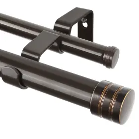 Tn-100100065usf3 Tonial Tonial1 Inch Double Curtain Rods 72 To 144 6 12 Ft 72-144 Bronze