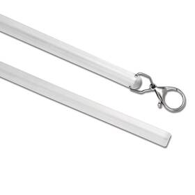 Toofn 8541876065 2 Pack 36 Inch Universal Drapery Pull Rod Invisible Clear Curtain