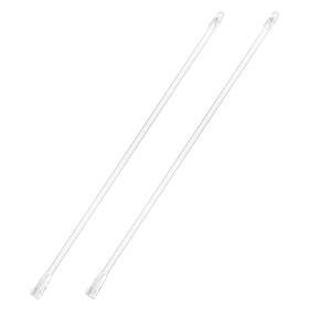 Tookie 16678975904337 2pcs Vertical Blind Wand Replacement Parts - Clear Acrylic Tilt Rod With Hook