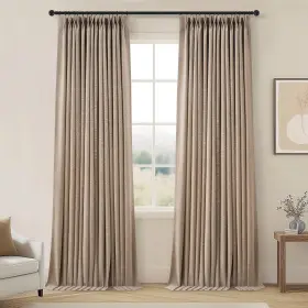 Cl221hzrb Topfinel Pinch Pleat 100% Blackout Curtains 84 Inch Length 2 Panels Set Dark