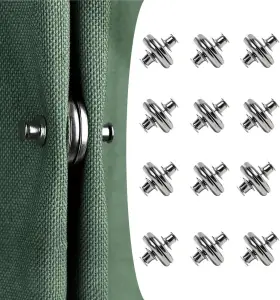 Clip-002 Trbsxrt 12 Pairs Strong Magnetic Curtain Clips - Closure Keep Silver