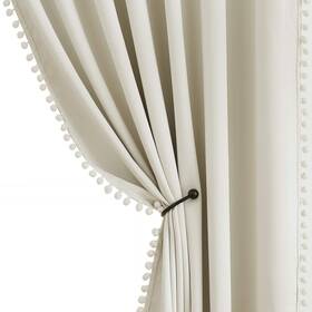 Treatmentex Nsfpom2-84na Pom Curtains For Bedroom Windows 84 Inch Energy Efficient The