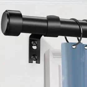 Tr30-18-120bk Treije Curtain Rods For Windows 66 To 120 Inch Adjustable Heavy Duty Black R
