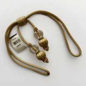 42849322 Trimland Double Glass Ball Tassel Tie Back In Gold By