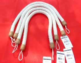 44253127 Trimland 4x Natural Twist Rope Curtain Drapery Tiebacks Nautical 37 Inch Oa X 1