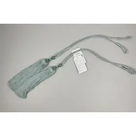 Trimland 698052233945 Set Of 2 Trimmings Beaded Curtain Tie Backs In Spa 10 Inch Tassels