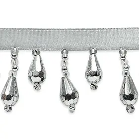 Ir1670sl-5 Trims By The Yard Joanne Beaded Teardrop Fringe Trim Decorative For F