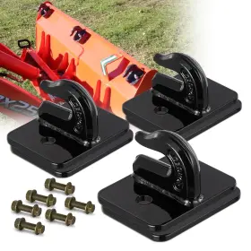 Tzhg01-a3 Tuzilla 3/8 Inch Tractor Bucket Hook Grade 70 Forged Steel Bolt On Grab Tow Mount With Ba