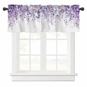 Lxl20240514-schc01794clidtbd Tweetybed Curtain Valance For Windows Purple Eucalyptus Rod Pocket Window Treat
