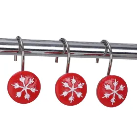 Tf905 Twofish Two Fish Home Decorative Christmas Snowflake Shower Curtain Hooks Set Of 12