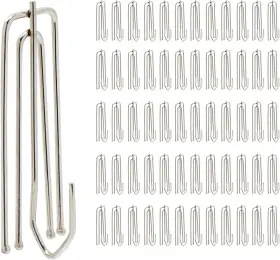 U C 313044330324 60pcs 304 Stainless Steel Curtain Drapery Pleat Hooks 4 Prongs Pin