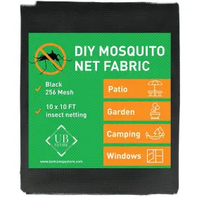 Ub-store 720589949645 Black Diy Mosquito Net Fabric 10x10 Ft Netting Insect Cover For... Fast Ship
