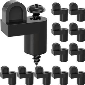 Ubante Scgd02 12 Pack 3/8 In Nylon Window Screen Clip With Screws Offset Clips For F