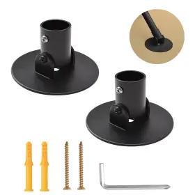 Uf-ha1554-g-us Ufurmate Adjustable Shower Curtain Rod Bracket For Slanted Wall 2pcs Titanium Steel S