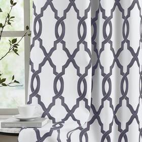 Ugoutry Uhbotrellis52x63x2blk 100% Blackout Curtains 63 Inches Long For Bedroom Black Grey On White Morocc