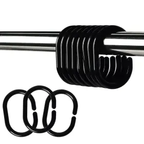 Ulable 303277164209 Premium Plastic Shower Curtain Rings Hooks Gliding On Standard