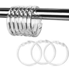 Ulable 303277236630 Premium Plastic Shower Curtain Rings Hooks Gliding On Standard