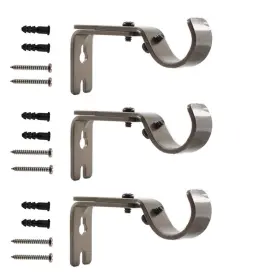 0701br Ulifestar Adjustable Curtain Rod Brackets 3 Pack Heavy Duty Drapery Holders Hardware