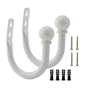 0704wh Ulifestar Decorative Curtain Holdbacks Wall Mounted Window Drapery Tiebacks H
