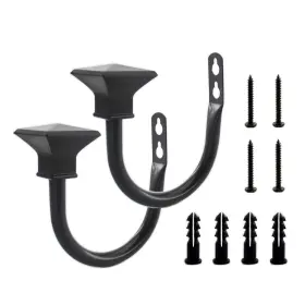 0839bl Ulifestar 2 Pack Curtain Holdback Hooks U-shaped Hook Wall Mounted Tieback