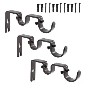0854br Ulifestar Double Curtain Rod Bracket Adjustable Holder Heavy Duty