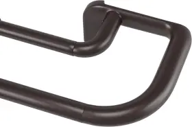 1005892-797 Umbra Twilight Double Rod Set Wrap Around 48 Inch To 88 Black