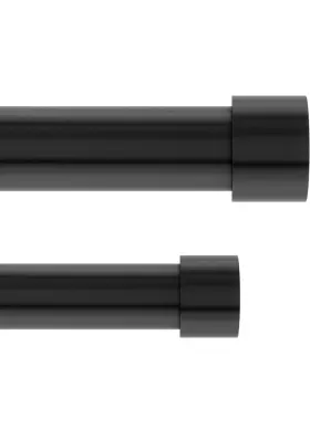 1014557-111 Umbra Cappa Double Curtain Rod Includes 2 Matching Finials 36 To 66-inch Black