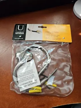 238221-410 Umbra New Nickel Drapery Scarf Holder/holdback Set Ball - Of 2