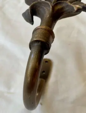 2388171 Umbra Orchid Drapery Curtain Holder Tie Back Aged Brass Hook