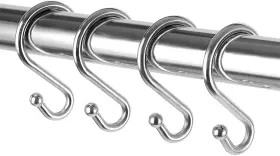 Unconsil 726756691452 Metal Shower Curtain Hooks Set Of 12 Rings Rust Resistant S Shaped