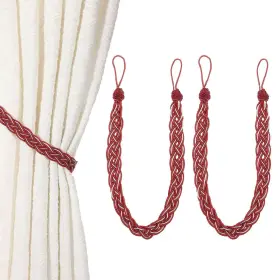 S25012300ux4633 Unique Bargains 2 Pcs Curtain Tiebacks Braided Drapery Holdback