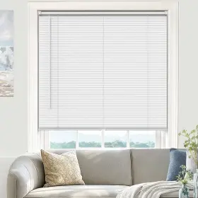 Uni019-lpvc-001 Unishades Blinds For Indoor Windows 1 Inch Vinyl L-shaped Slats Cordless Mini Ho