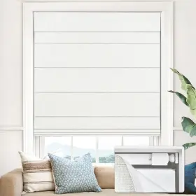 Uni037-nnblmbo Unishades 100% Blackout No Tools Drill Cordless Roman Shades For Windows Size 34 3/