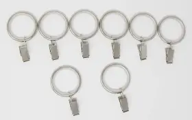 8541874686 Urbanest Set Of 32 Curtain Drapery Rings With Clips 1.5-inch Inner Diameter