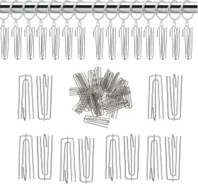 Plhook30 Urbanred 30 Pcs Pinch Pleat Curtain Hooks For Pleated Silver