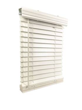 Us Window And Floor Clf0105160600 2 Inch Faux Wood 51.75 W X 60 H Inside Mount Cordless Bl