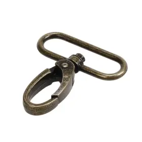 Usew 700064162248 1.5-inch Antique Brass Curved Lobster Clasps Swivel Trigger Clips Snap Pack