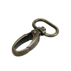 Usew 700064162279 3/4-inch Antique Brass Curved Lobster Clasps Swivel Trigger Clips Snap Pack