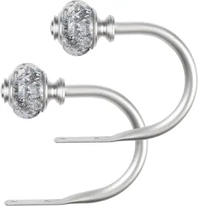 20221031 Usfook 2 Pack Curtain Holdbacks Silver Decorative Window Drapery Tiebacks Curt