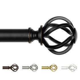 Usfook Ue010120138 Black Curtain Rod 32 To 58 Inch 2.6-4.8 Ft 7/8 32-58