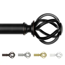Ue010120138 Usfook Black Curtain Rod 32 To 58 Inch 2.6-4.8 Ft 7/8 32-58