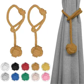 Ushomin 723211644086 Curtain Tiebacks 2 Packs Rope Tieback Heavy Duty Tie Backs