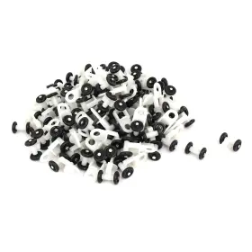 Uxcell 604267370670 12.5mm Dia Twin Wheel Curtain Track Rail Rollers Gliders Black White 100pcs Uxcell 604267370670 12.5mm Dia Twin Wheel Curtain Track Rail Rollers Gliders Black White 100pcs