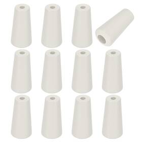 Uxcell 683867019264 12pcs Cord Knobs Wood Tassel Drops Pull End For Window Creamy Cone