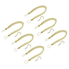 Uxcell 683867194589 6pcs 58cm/23 Inch Curtain Tieback Braided Drapery Holdback Holder Gold/silver